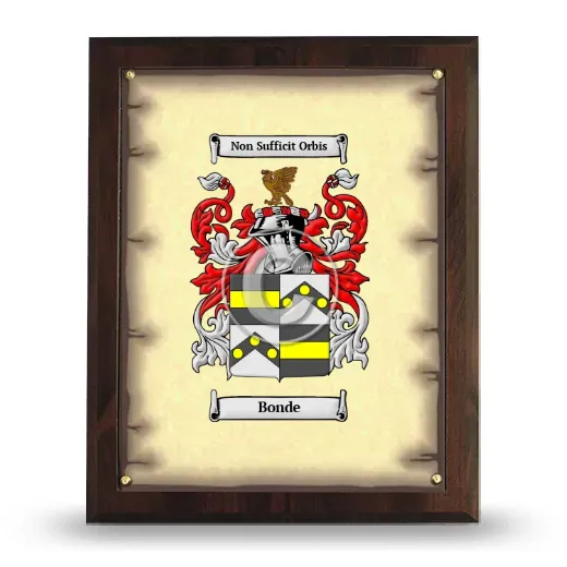 Bonde Coat of Arms Plaque