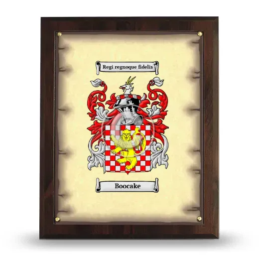 Boocake Coat of Arms Plaque