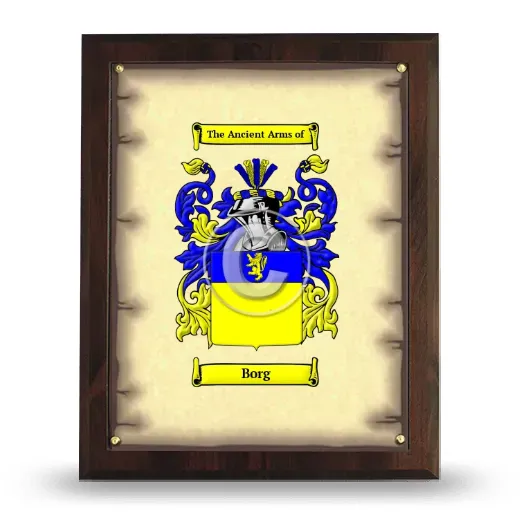 Borg Coat of Arms Plaque