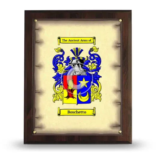 Boschetto Coat of Arms Plaque