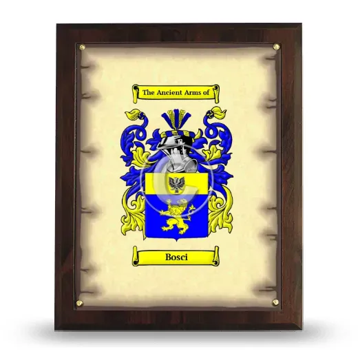 Bosci Coat of Arms Plaque