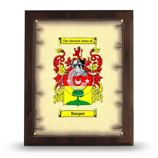 Bosque Coat of Arms Plaque