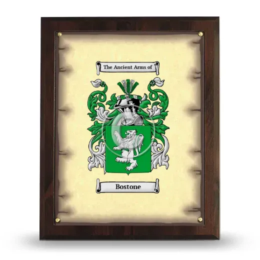 Bostone Coat of Arms Plaque