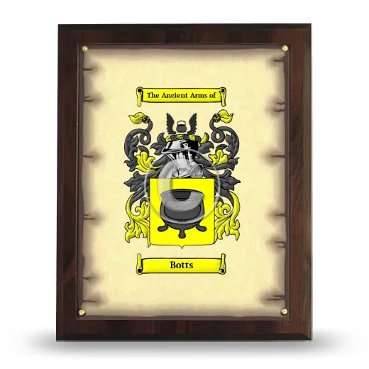 Botts Coat of Arms Plaque