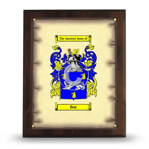 Box Coat of Arms Plaque