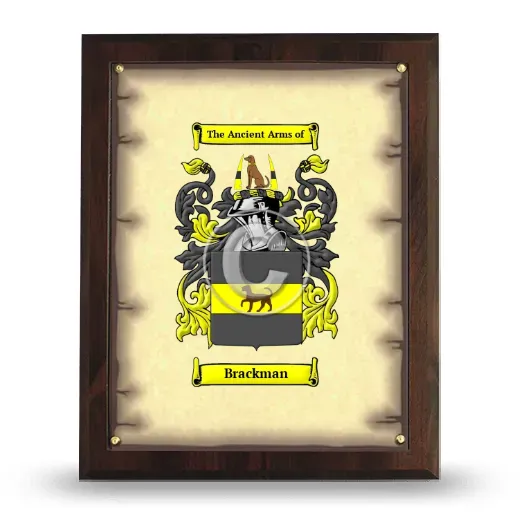 Brackman Coat of Arms Plaque
