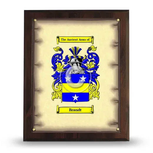 Brandt Coat of Arms Plaque