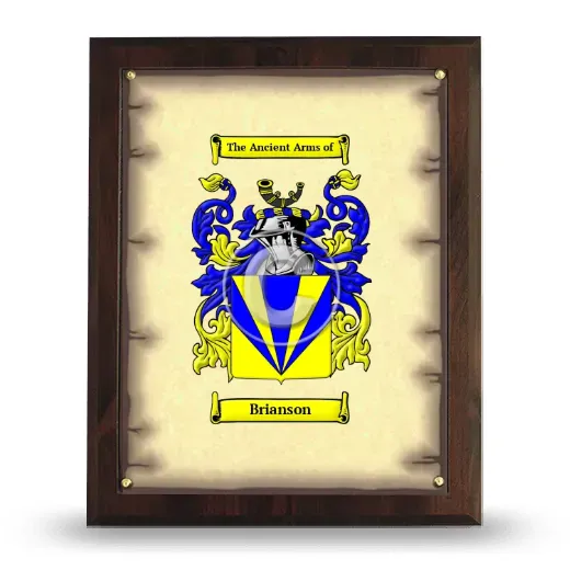 Brianson Coat of Arms Plaque