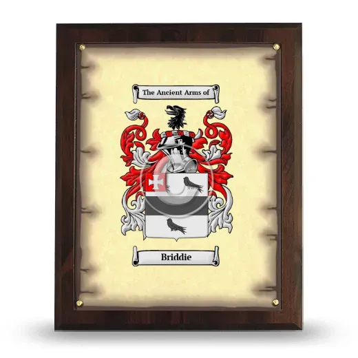 Briddie Coat of Arms Plaque