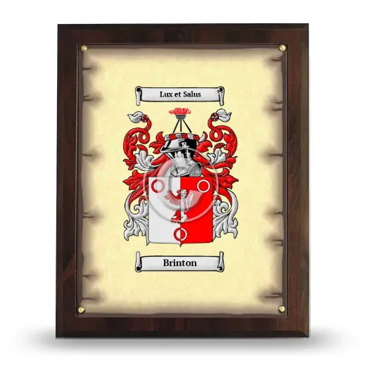 Brinton Coat of Arms Plaque