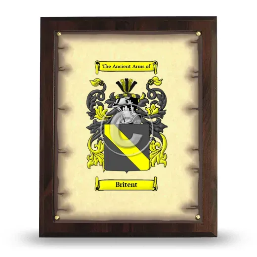 Britent Coat of Arms Plaque