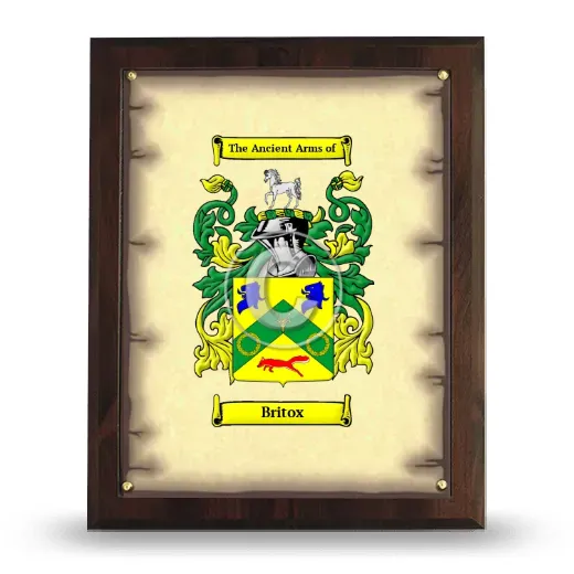 Britox Coat of Arms Plaque