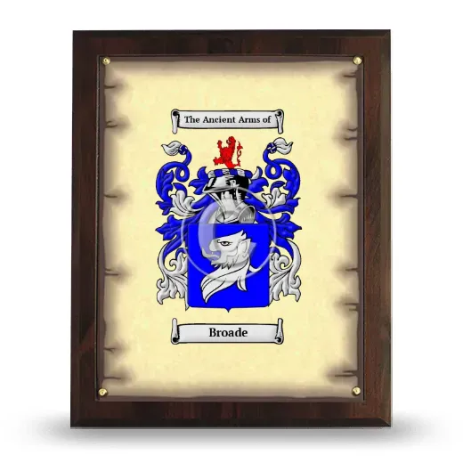 Broade Coat of Arms Plaque