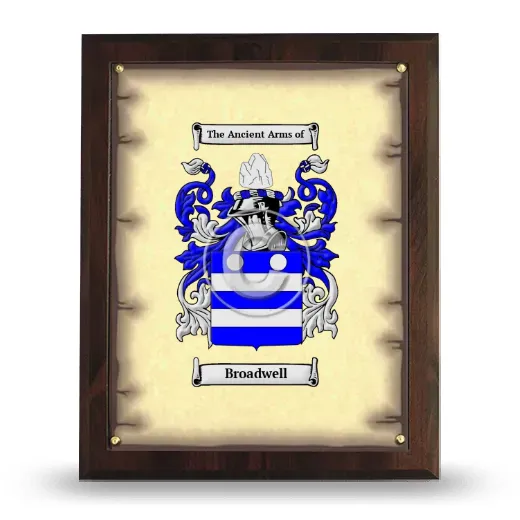 Broadwell Coat of Arms Plaque