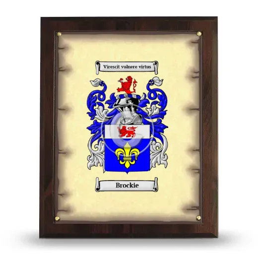 Brockie Coat of Arms Plaque