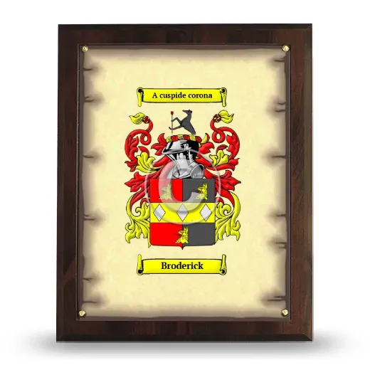 Broderick Coat of Arms Plaque