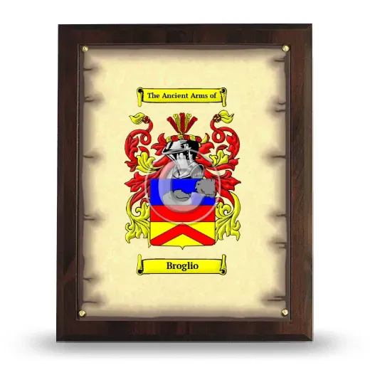 Broglio Coat of Arms Plaque