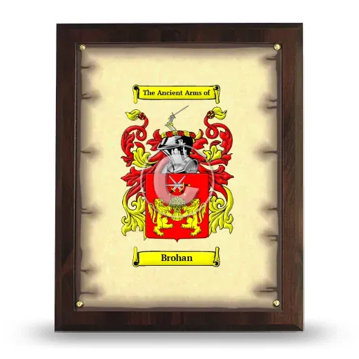 Brohan Coat of Arms Plaque