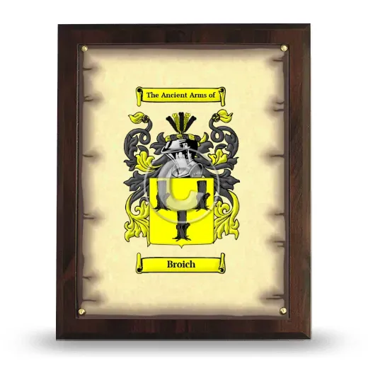 Broich Coat of Arms Plaque