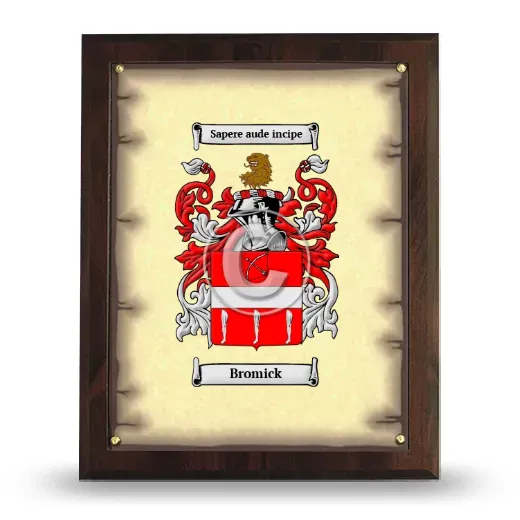 Bromick Coat of Arms Plaque