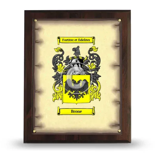 Brone Coat of Arms Plaque