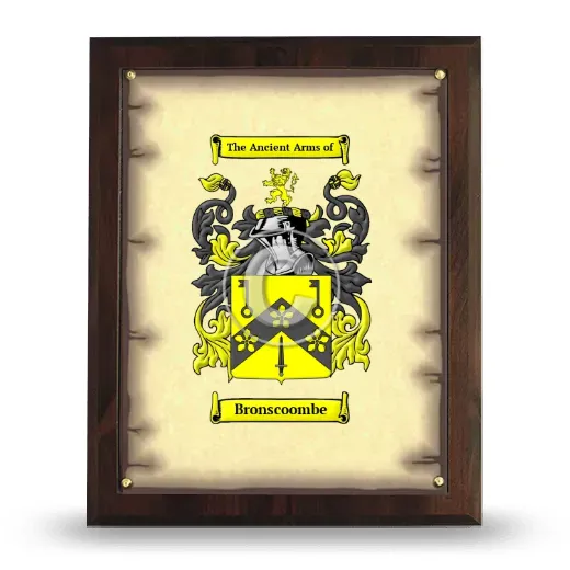 Bronscoombe Coat of Arms Plaque