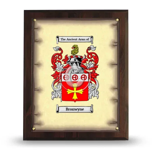 Bronwyne Coat of Arms Plaque