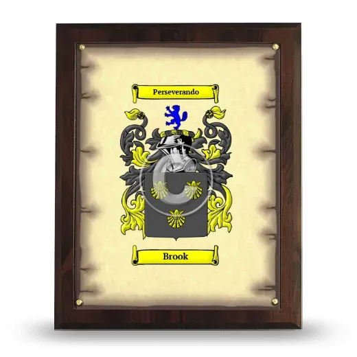 Brook Coat of Arms Plaque