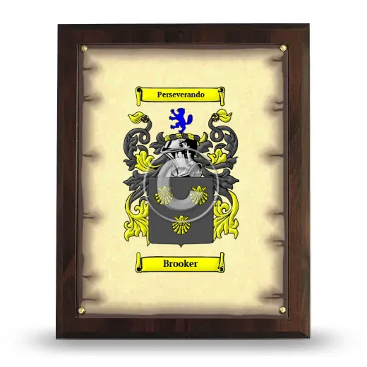 Brooker Coat of Arms Plaque