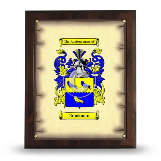Brookman Coat of Arms Plaque
