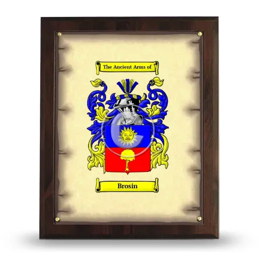 Brosin Coat of Arms Plaque