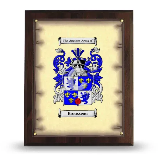 Brousseau Coat of Arms Plaque