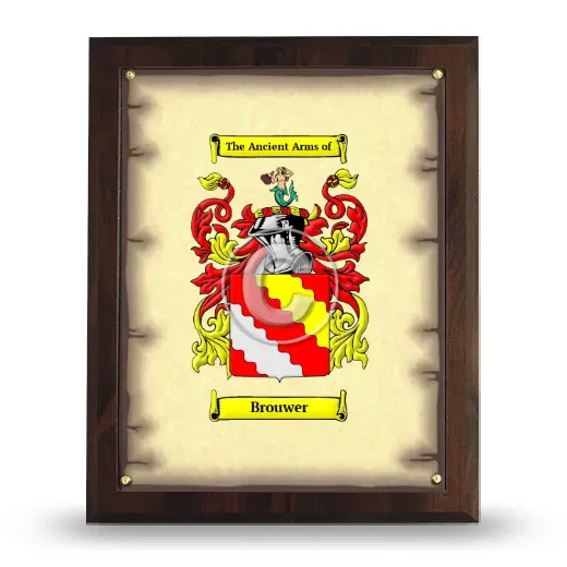 Brouwer Coat of Arms Plaque