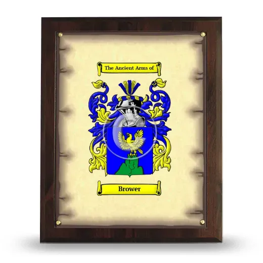 Brower Coat of Arms Plaque