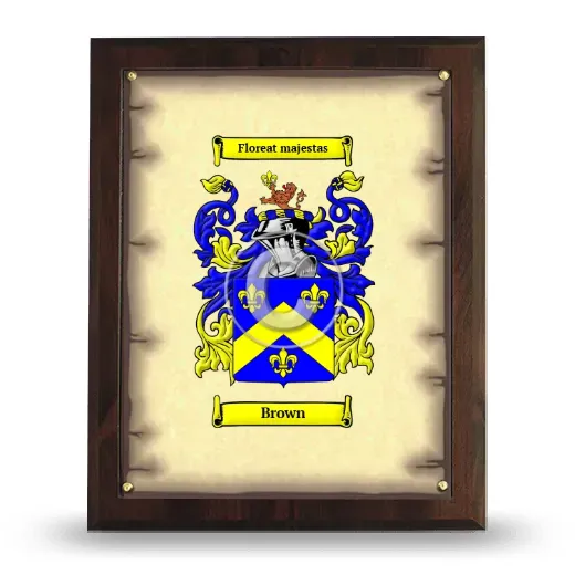Brown Coat of Arms Plaque