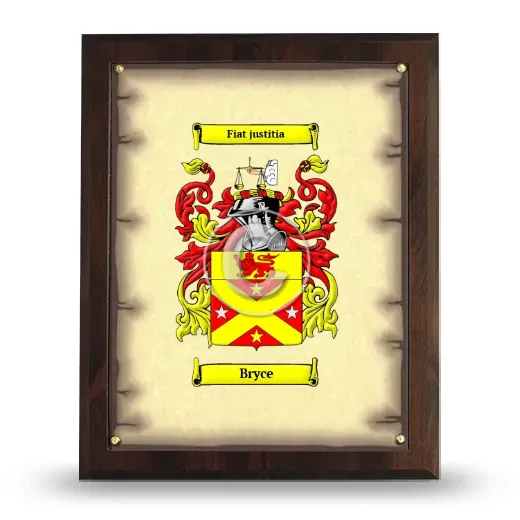 Bryce Coat of Arms Plaque
