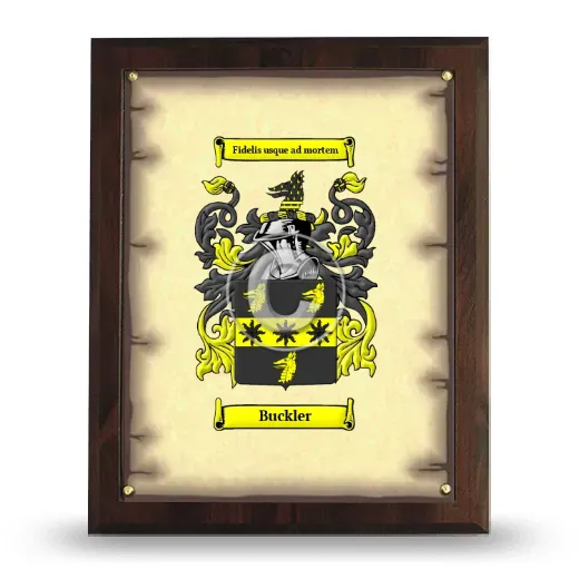 Buckler Coat of Arms Plaque