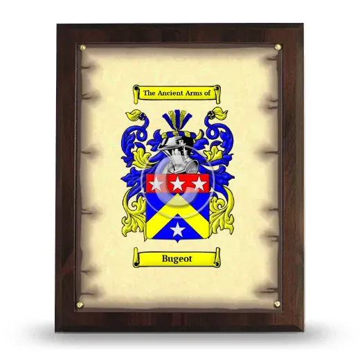 Bugeot Coat of Arms Plaque