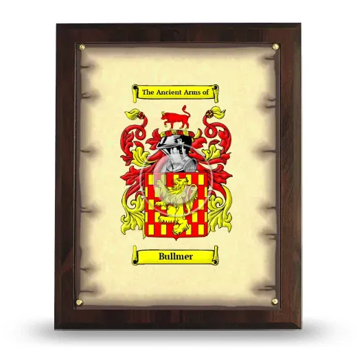 Bullmer Coat of Arms Plaque