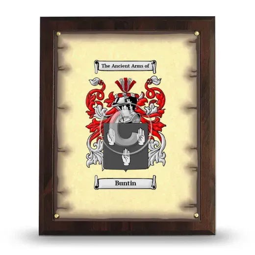 Buntin Coat of Arms Plaque