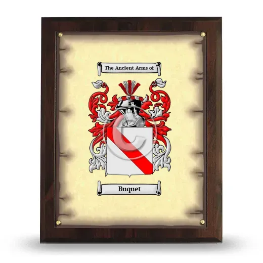 Buquet Coat of Arms Plaque