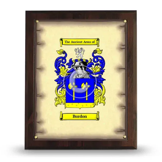 Burdon Coat of Arms Plaque