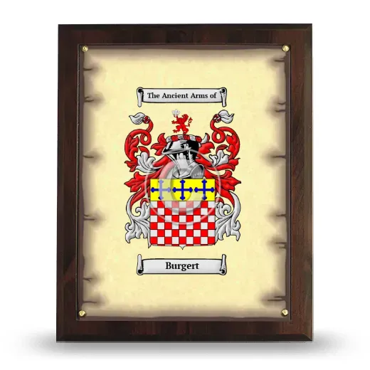 Burgert Coat of Arms Plaque