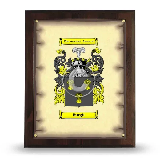 Burgit Coat of Arms Plaque