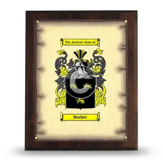 Busher Coat of Arms Plaque