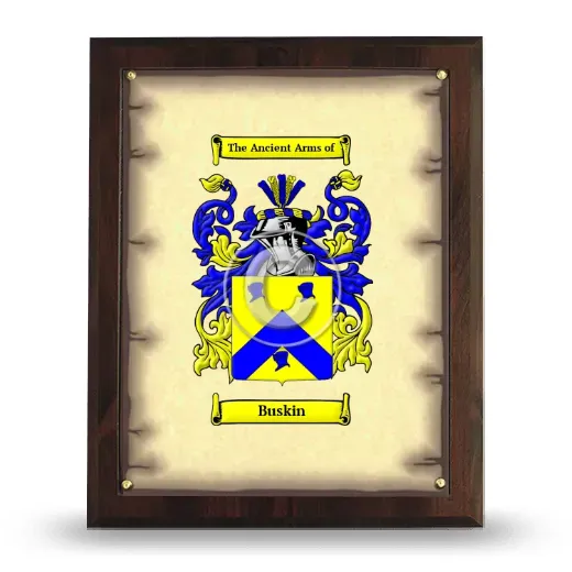 Buskin Coat of Arms Plaque