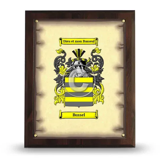 Bussel Coat of Arms Plaque