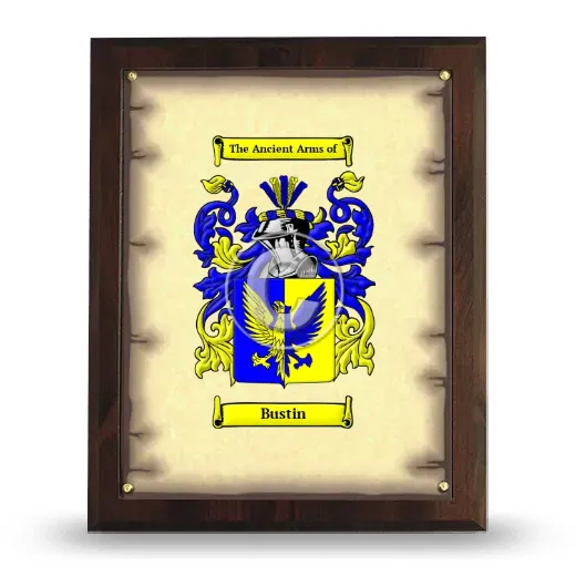 Bustin Coat of Arms Plaque