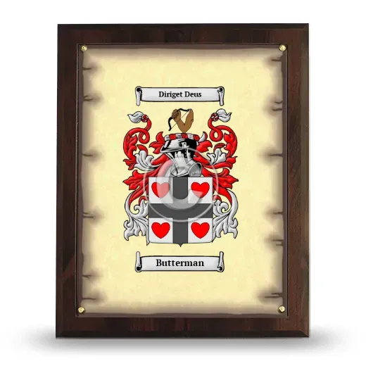 Butterman Coat of Arms Plaque