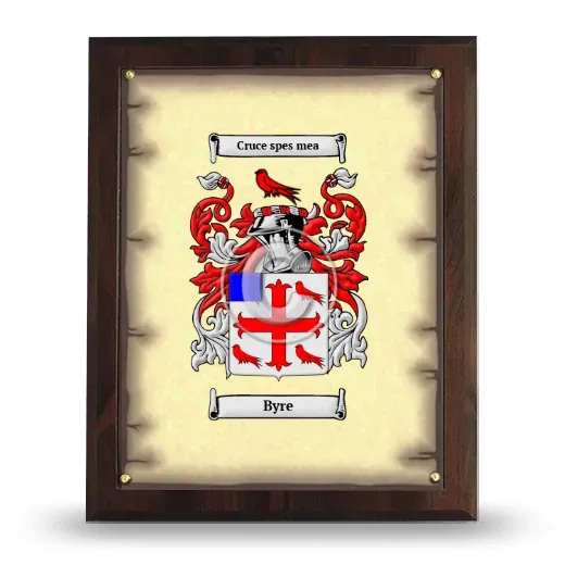 Byre Coat of Arms Plaque